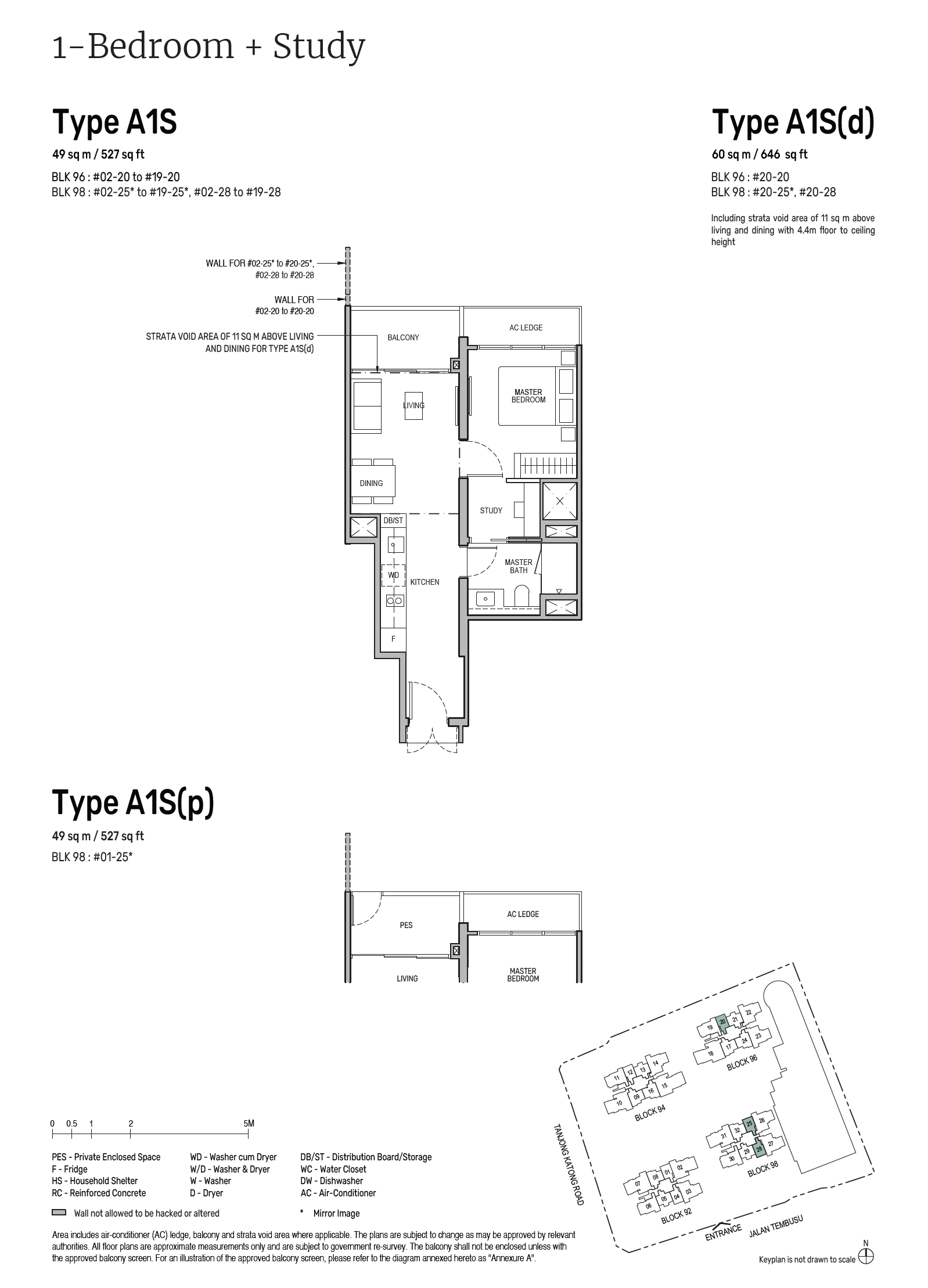 Tembusu Grand 1 Bedroom Floor Plan 2